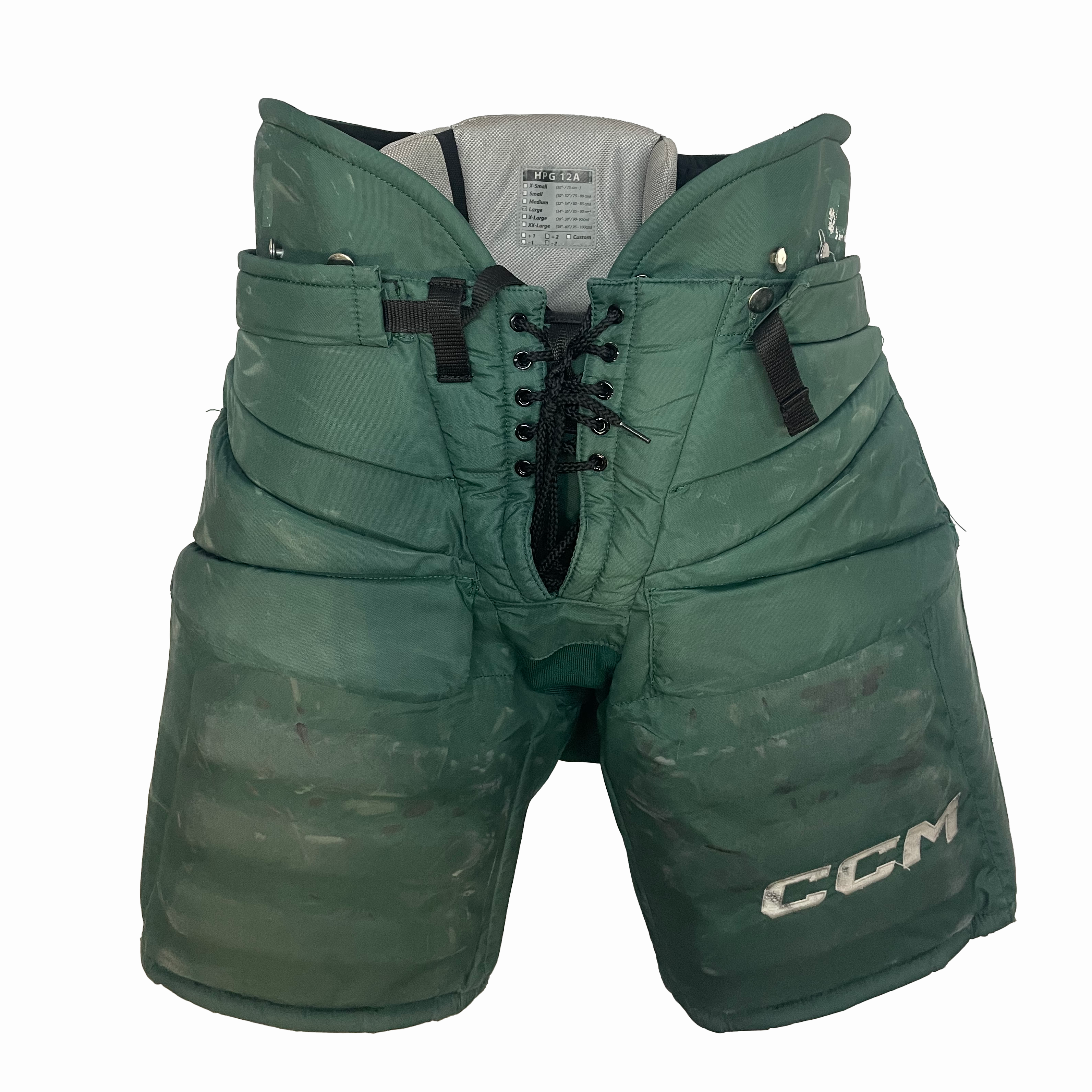 CCM HPG12A - Used Pro Stock Hockey Goalie Pants (Green)